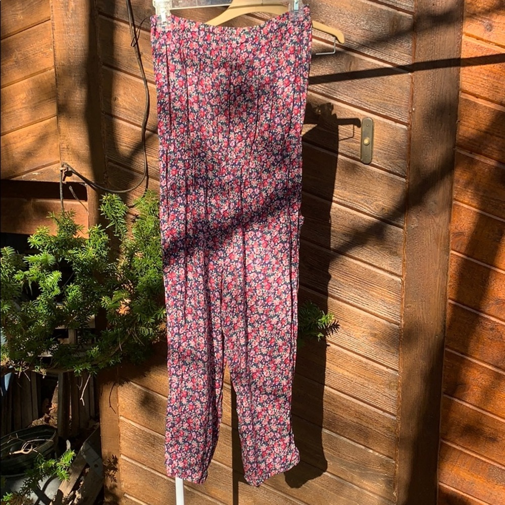 Floral print Capri romper